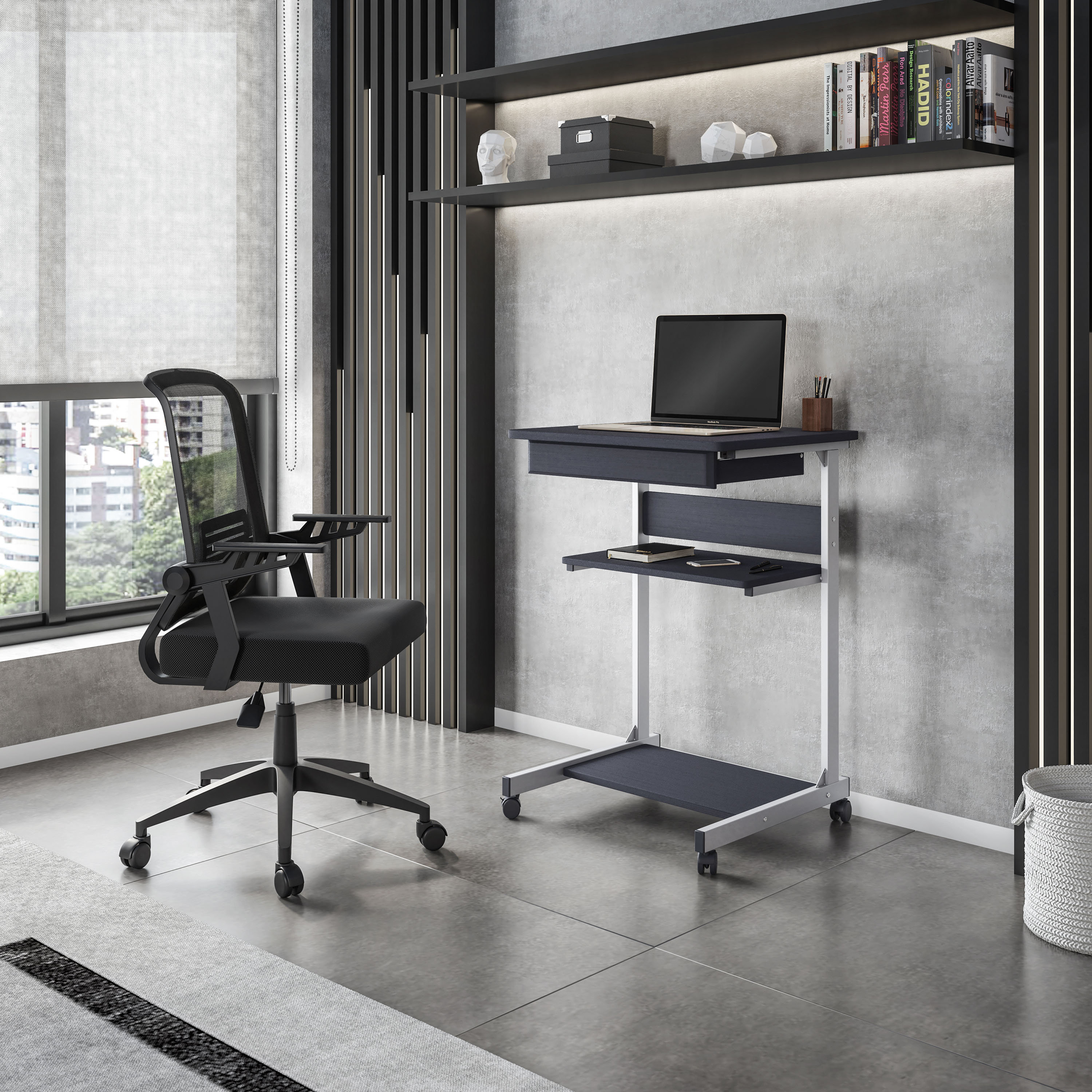 Compact computer cart with storage hotsell